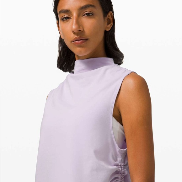 Lululemon LA Side Cinch Mock Neck Tank size M lavander dew - Picture 3 of 6